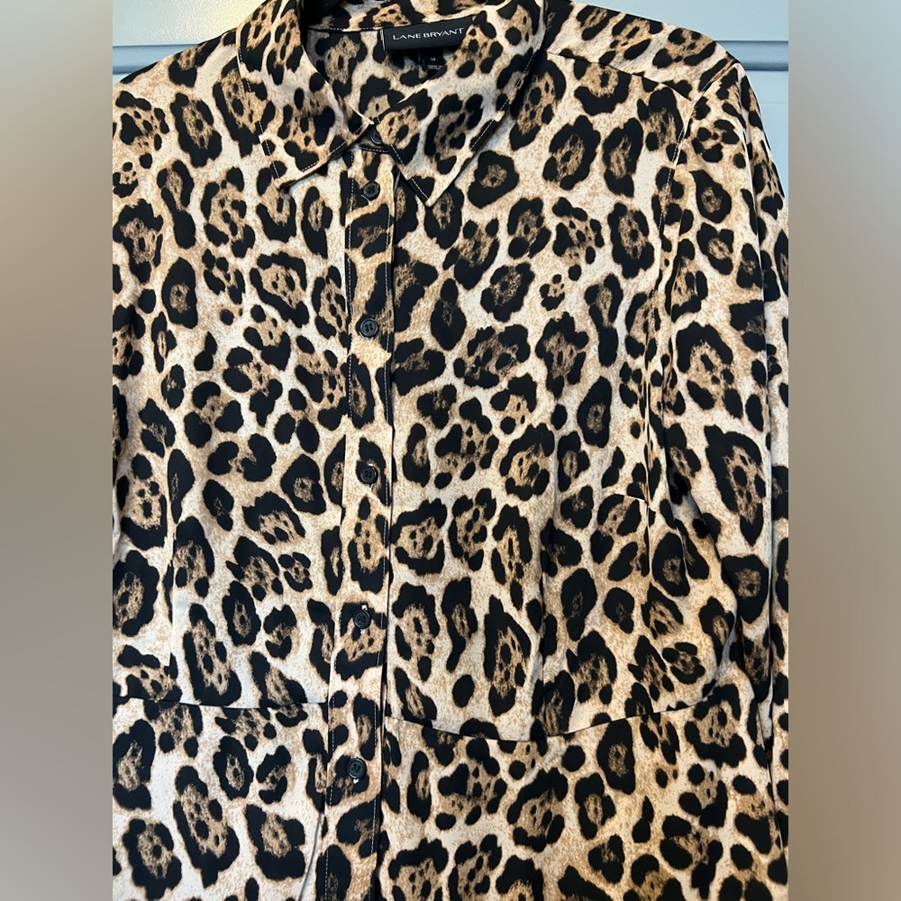 Lane Bryant Cheetah Tunic Blouse